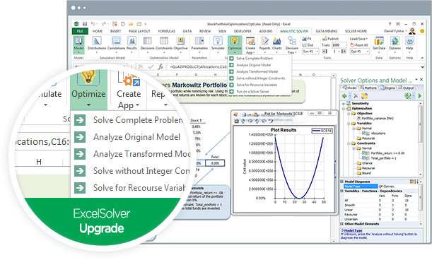 optimization models in excel solver examples